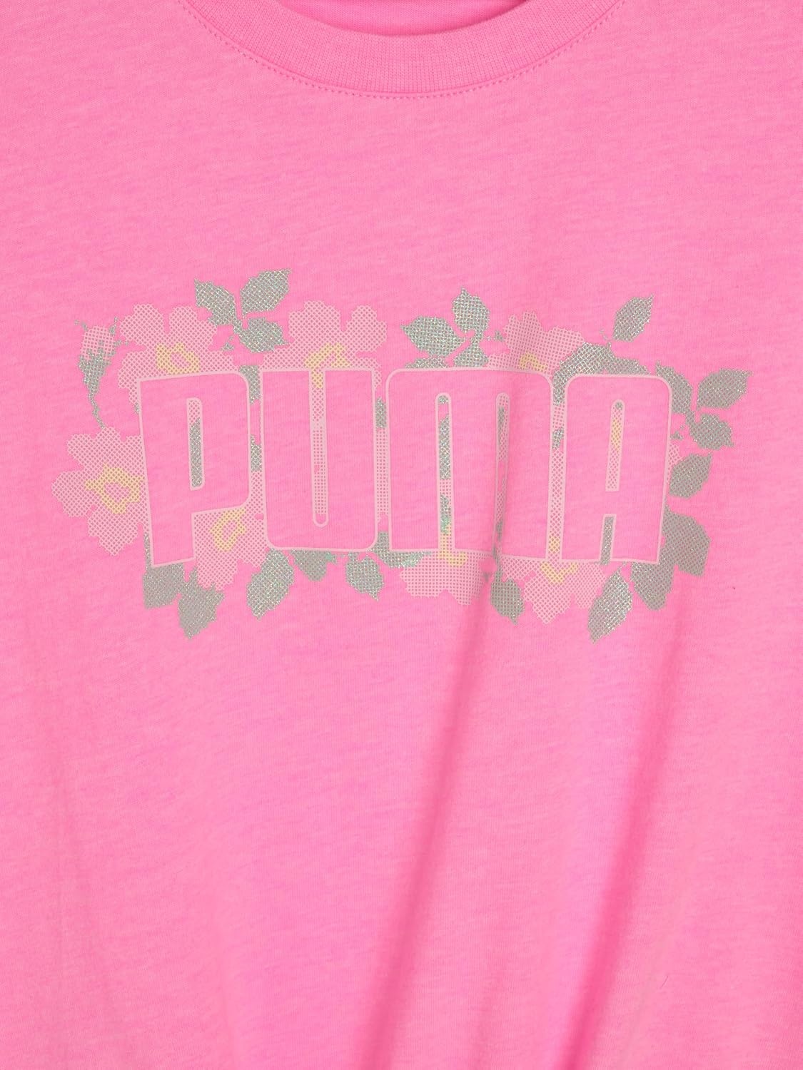 image:imagePUMA Girls Short Sleeve Tee amp Legging Set Logo Graphics CrewneckPink Pixel Flare