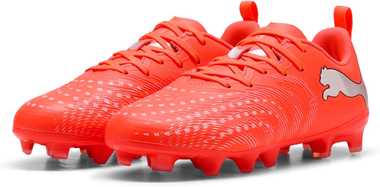 image:imagePUMA Kids Boys Future 9 Play FirmArtificial Ground Soccer Cleats RedGlowing Redpuma Whitepuma Blackpuma Silver