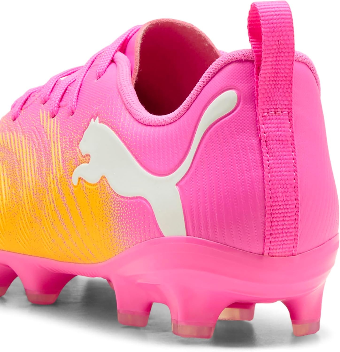 image:imagePUMA Kids Boys Future 9 Play FirmArtificial Ground Soccer Cleats RedPoison Pinksun Streambright Aquapuma White