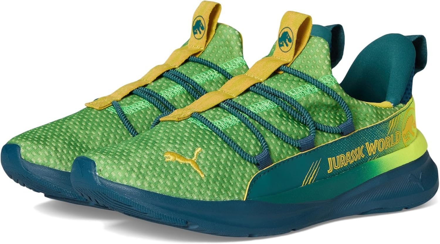 image:imagePUMA Kids Boys X Jurassic World One4all 20 Lace Up Sneakers Shoes Casual GreenYellow Alertocean Tropicpel Yellow
