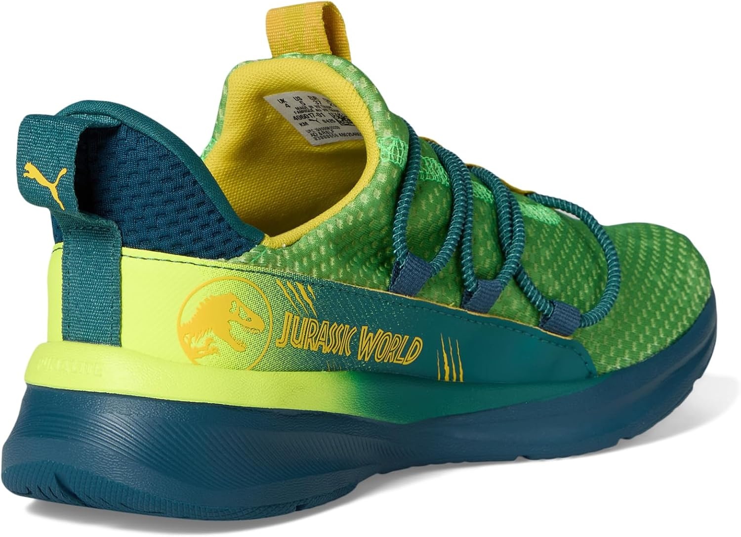 image:imagePUMA Kids Boys X Jurassic World One4all 20 Lace Up Sneakers Shoes Casual GreenYellow Alertocean Tropicpel Yellow