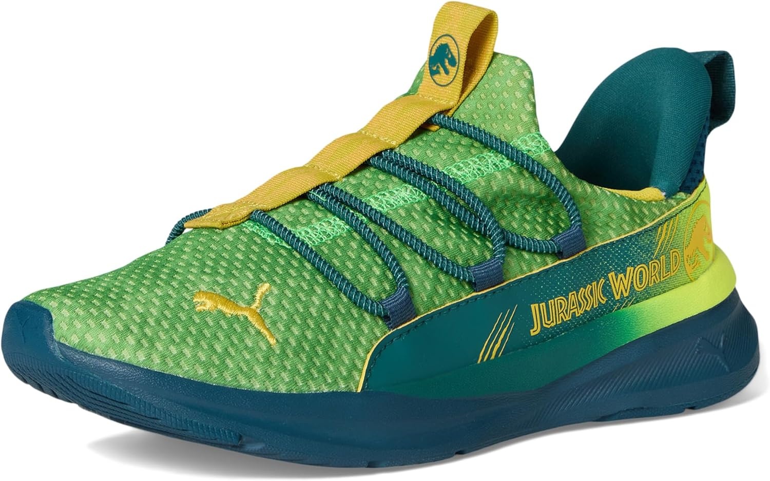 image:imagePUMA Kids Boys X Jurassic World One4all 20 Lace Up Sneakers Shoes Casual GreenYellow Alertocean Tropicpel Yellow
