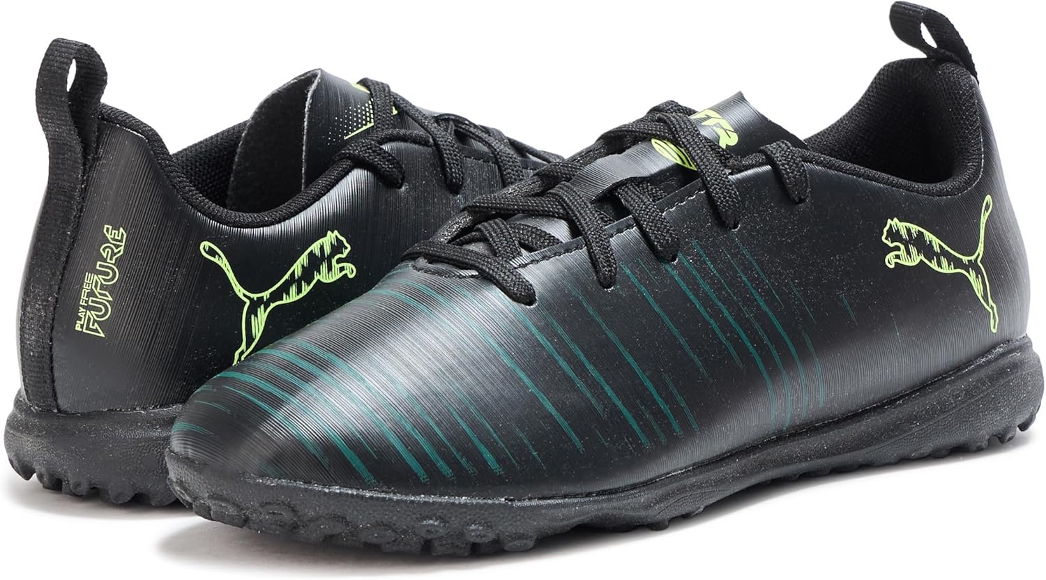 image:imagePUMA Kids Future 8 Play Turf Training Soccer Cleats Little KidBig KidBlackfizzy Lightgreen Terrain Ah25