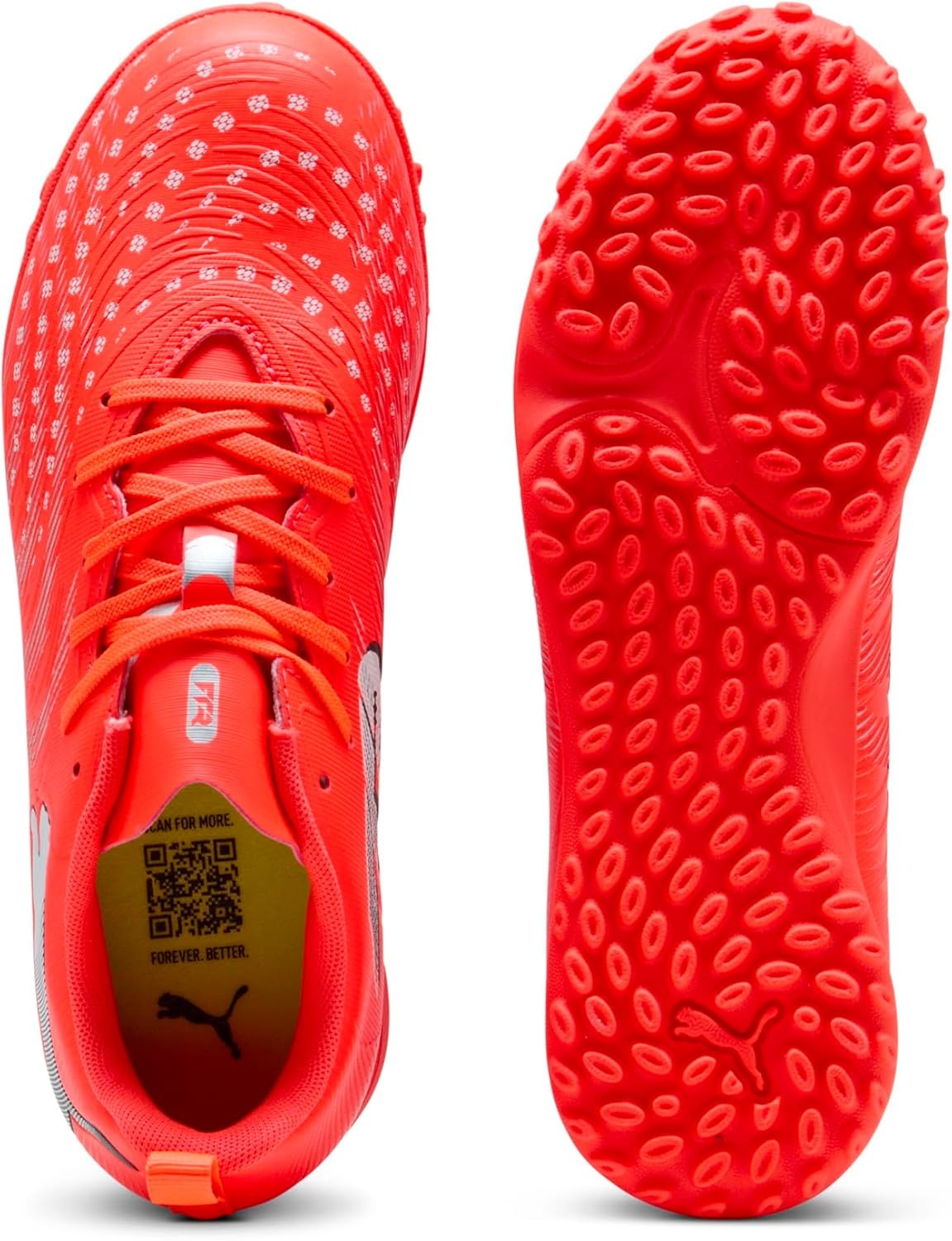 image:imagePUMA Kids Future 9 Play Turf Training Soccer Cleats Little KidBig KidGlowing Redpuma Whitepuma Blackpuma Silver