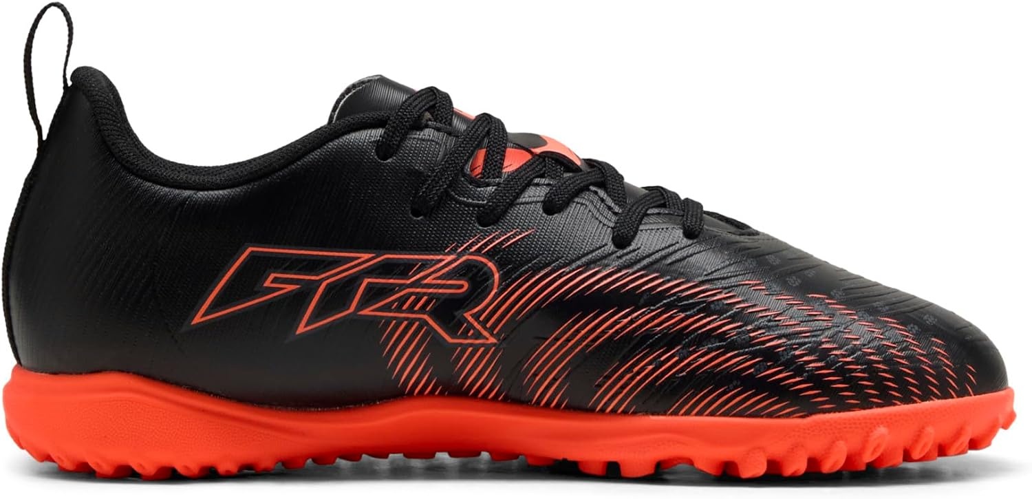 image:imagePUMA Kids Future 9 Play Turf Training Soccer Cleats Little KidBig KidPuma Blackglowing Redstrong Gray