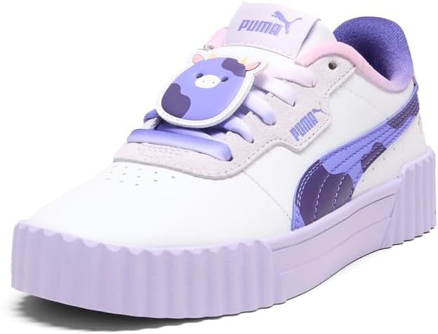 image:imagePUMA Kids Girls Carina 30 Ingred Sneakers Shoes Casual Purple WhitePuma Whitedark Amethystvivid Violet