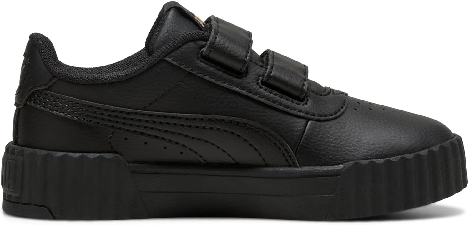 image:imagePUMA Kids Girls Carina 30 V Sneakers Shoes CasualBlackgold Ah25
