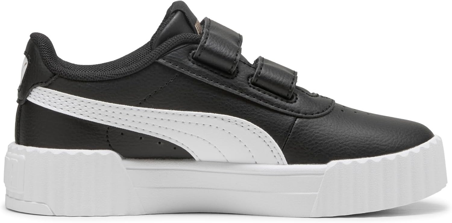 image:imagePUMA Kids Girls Carina 30 V Sneakers Shoes CasualBlackwhitegold Ah25