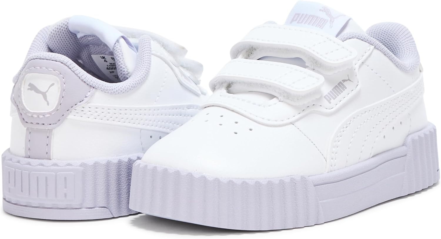 image:imagePUMA Kids Girls Carina 30 V Sneakers Shoes CasualWhitelilac Crush Ah25