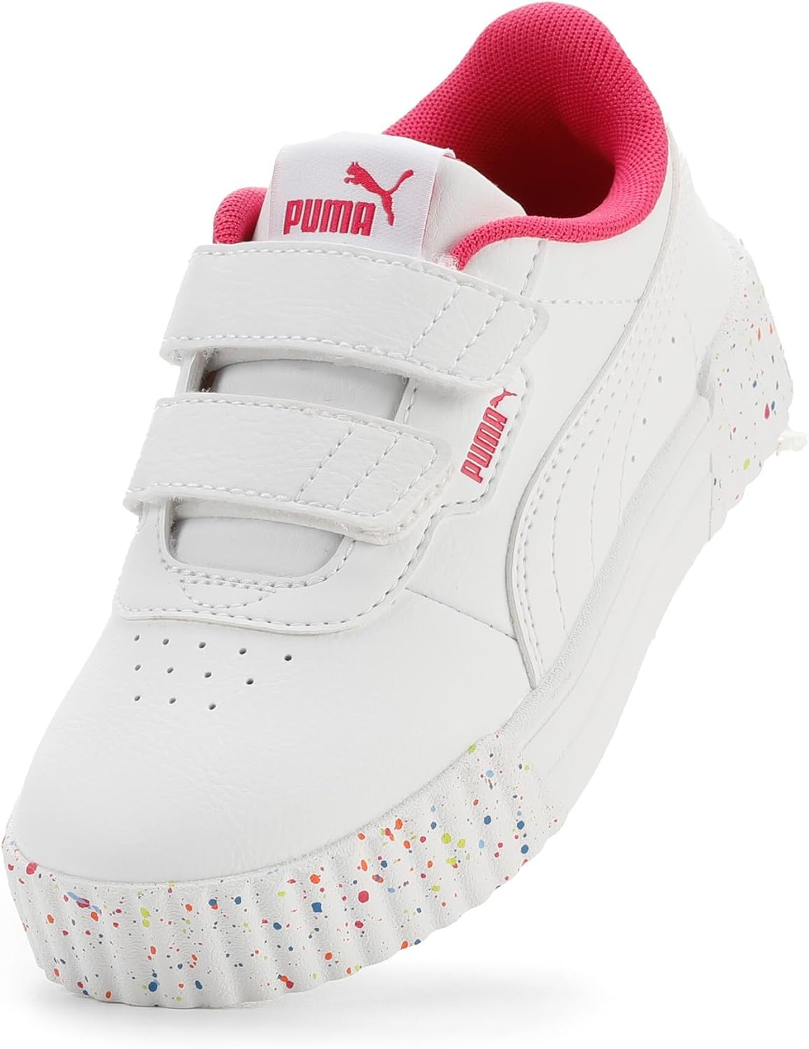 image:imagePUMA Kids Girls Carina 30 V Sneakers Shoes CasualWhitepink Ah25