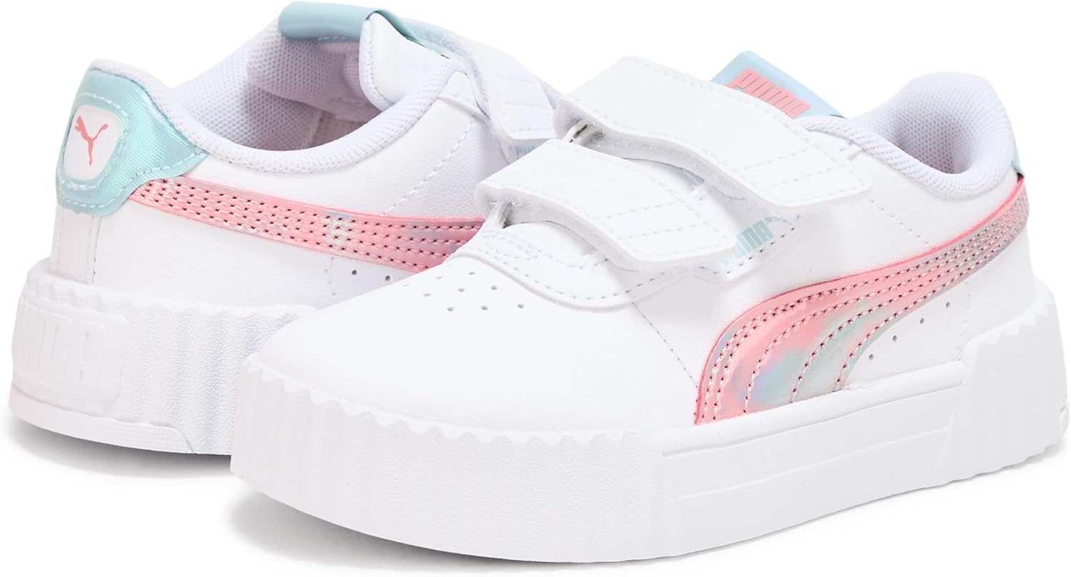 image:imagePUMA Kids Girls Carina 30 V Sneakers Shoes CasualWhitepinkscape Ah25