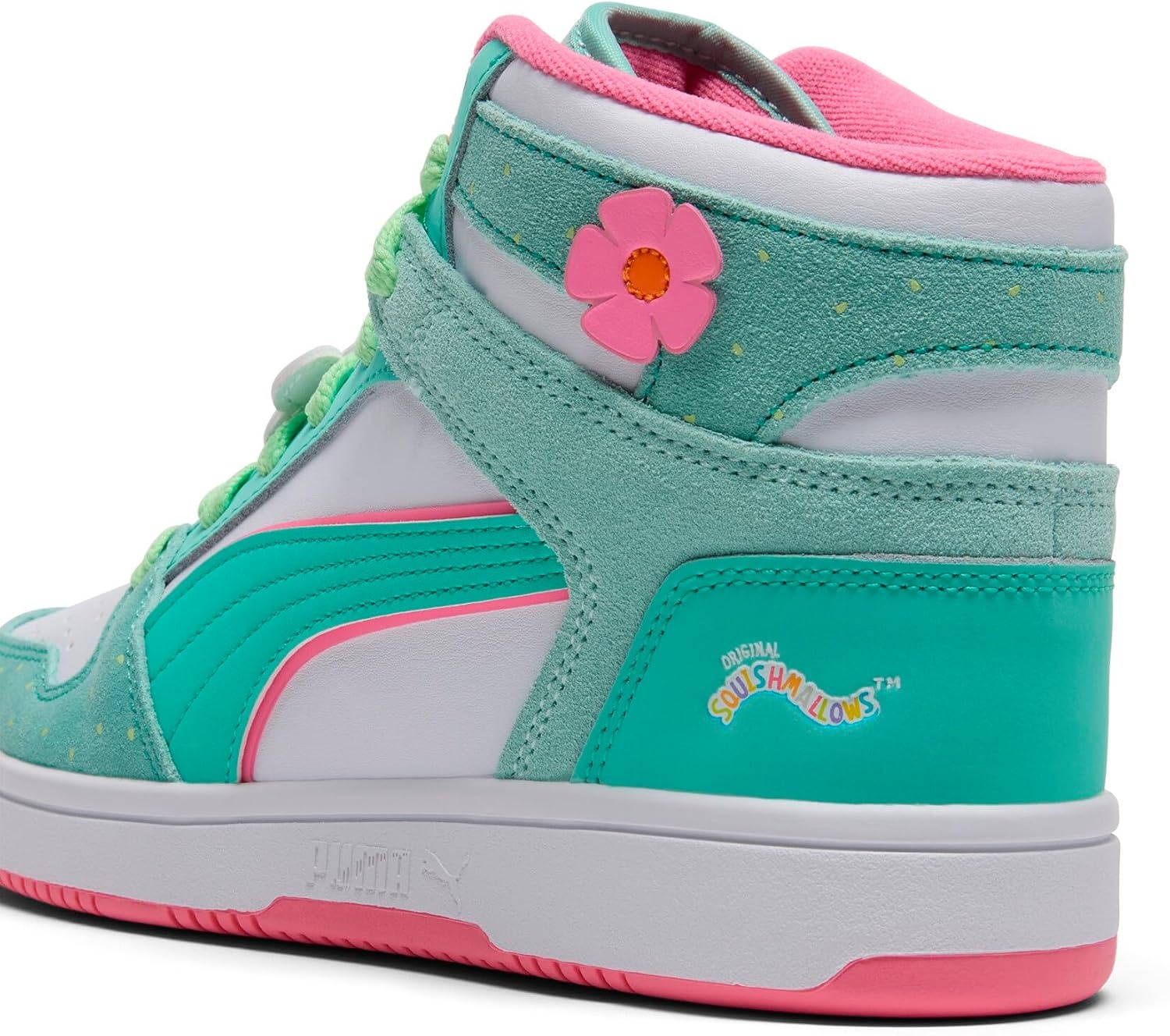 image:imagePUMA Kids Girls X Rebound Layup Graciela Mid Sneakers Shoes Casual GreenMintpuma Whitemint Melt