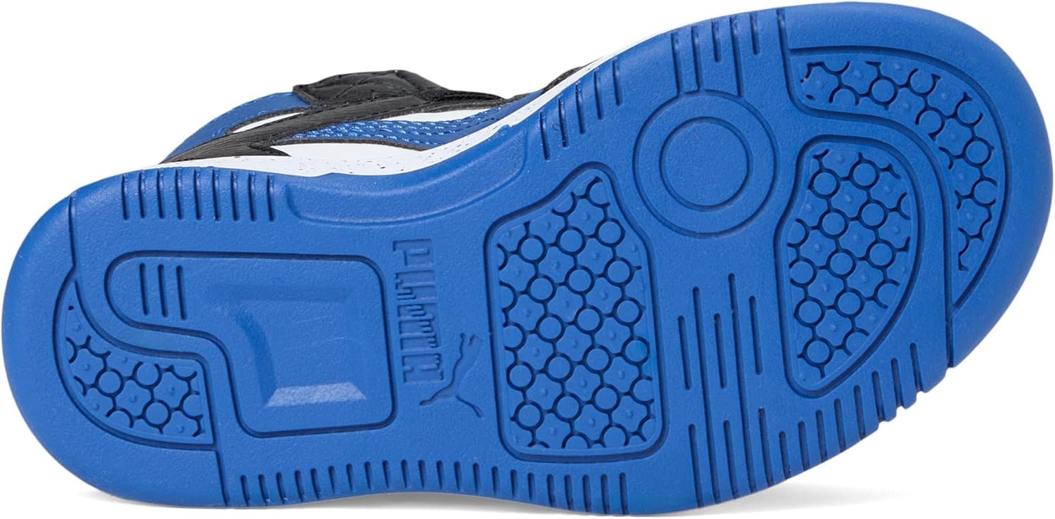 image:imagePUMA Kids Rebound Layup Mid Hook and Loop SneakersBlackpro Bluewhite Ah25