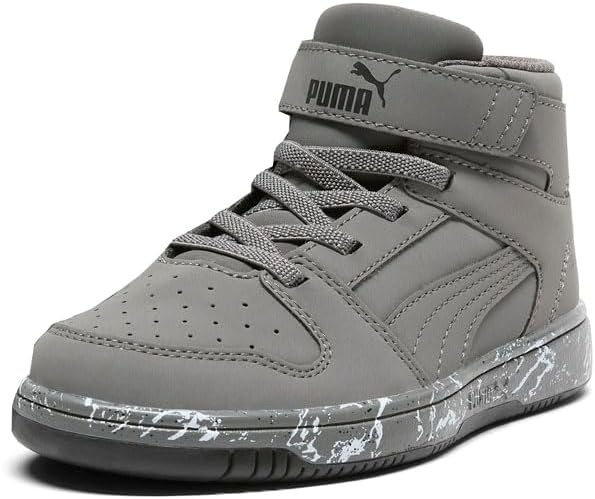 image:imagePUMA Kids Rebound Layup Mid Hook and Loop SneakersCool Dark Grayblack Ss25