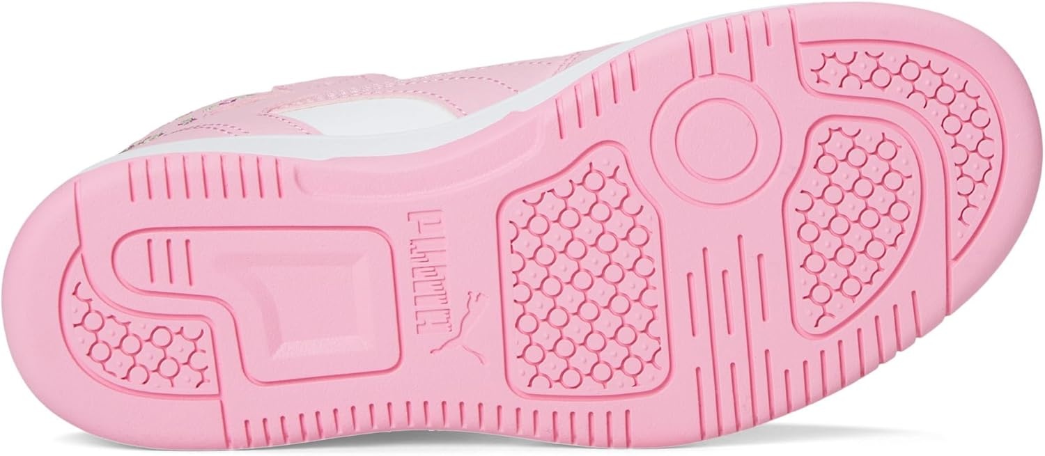 image:imagePUMA Kids Rebound Layup Mid Hook and Loop SneakersPink LilacPuma White