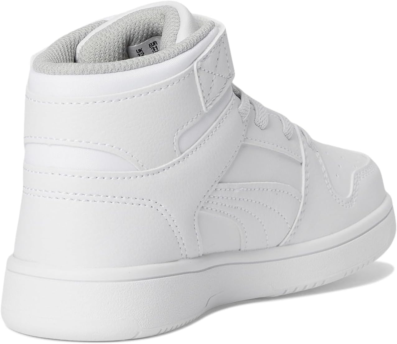 image:imagePUMA Kids Rebound Layup Mid Hook and Loop SneakersPuma WhiteGray Violet