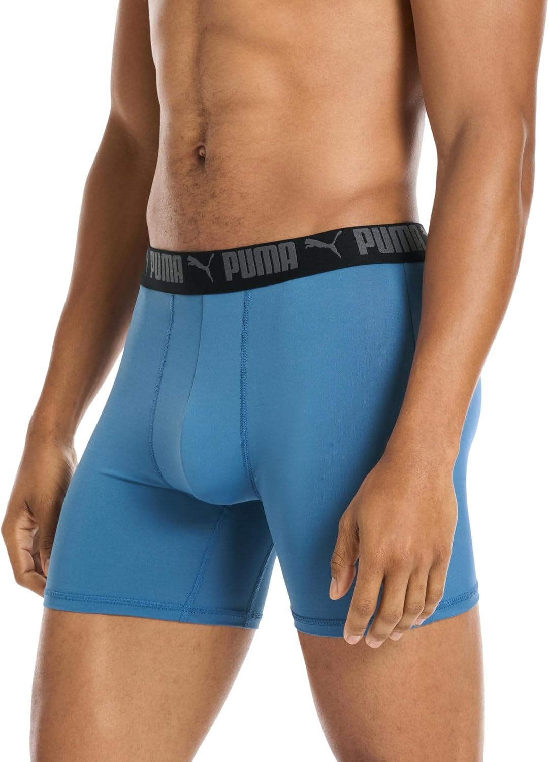 image:imagePUMA Mens 5 Pack Performance Boxer BriefsBlackBlueGrey