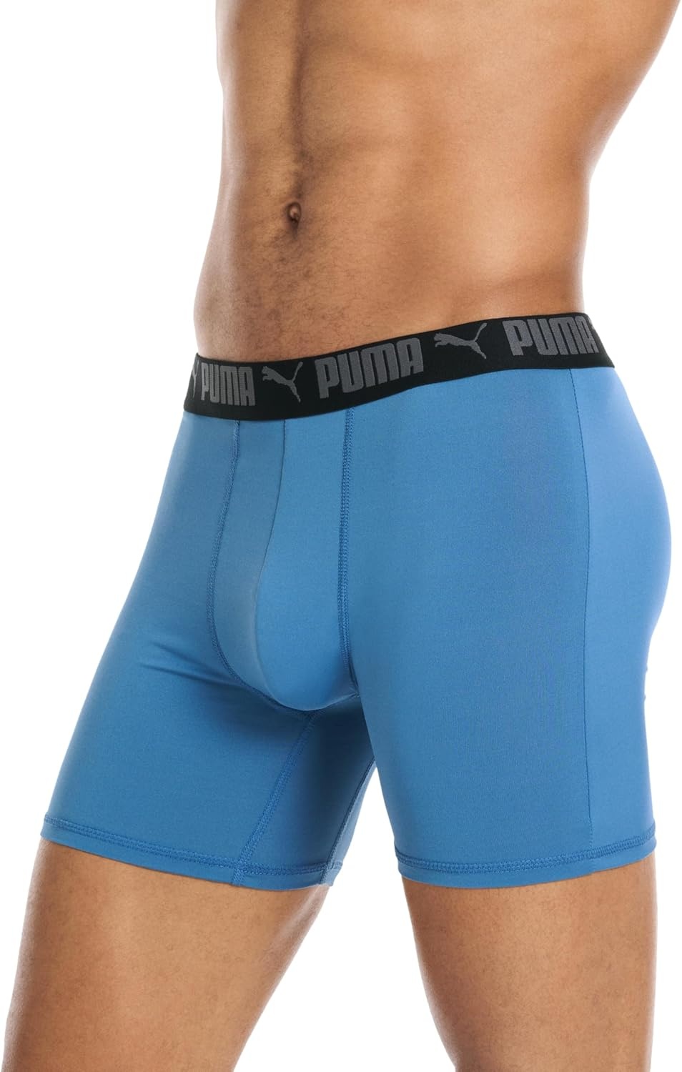 image:imagePUMA Mens 5 Pack Performance Boxer BriefsBlackBlueGrey