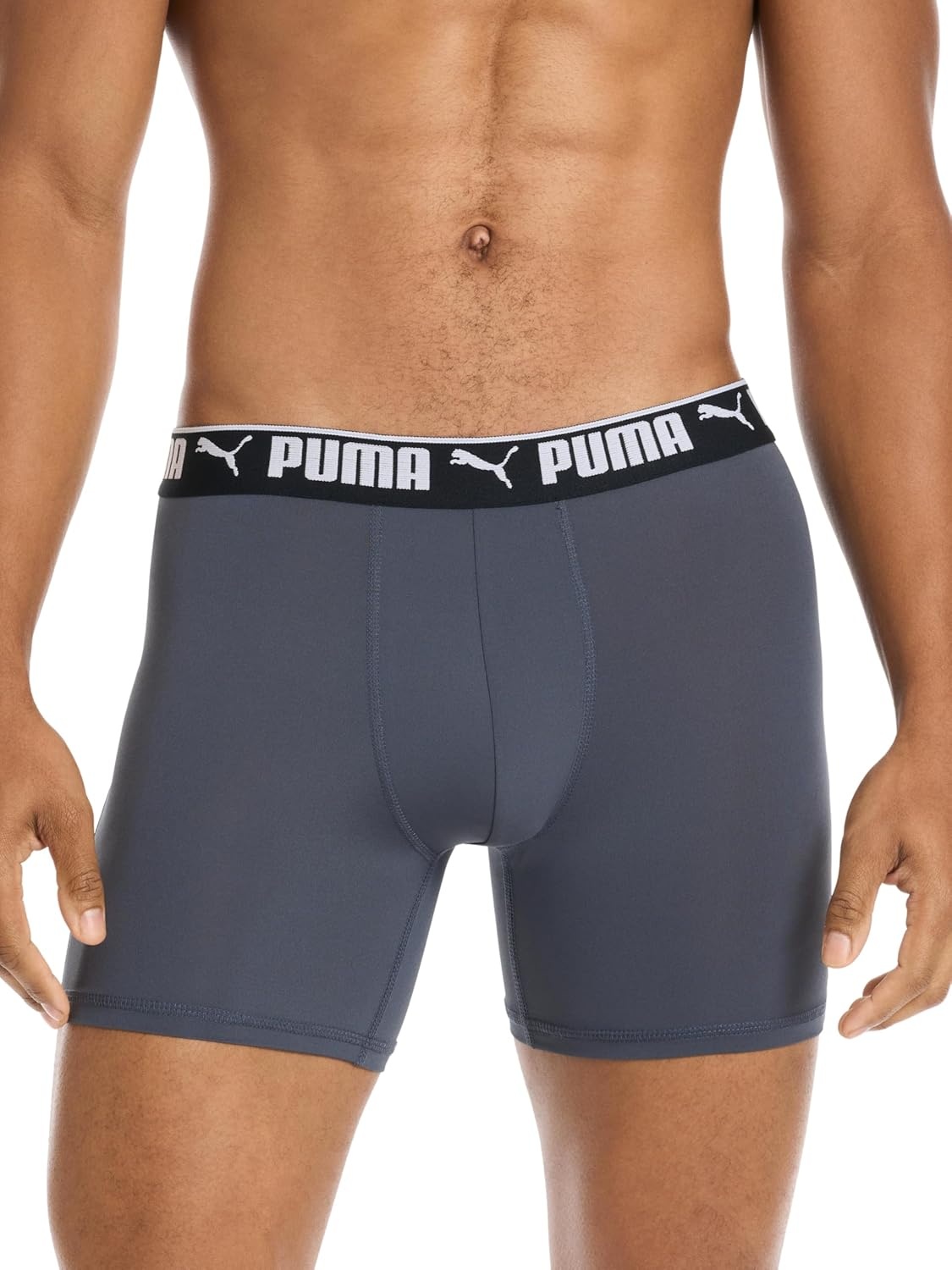 image:imagePUMA Mens 5 Pack Performance Boxer BriefsBlackGrey