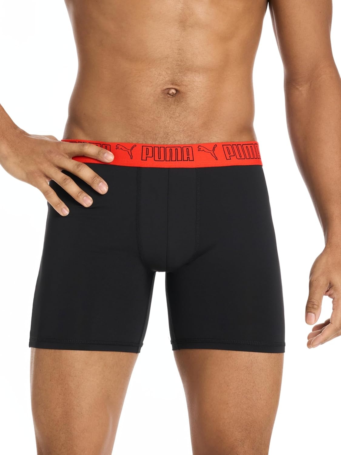image:imagePUMA Mens 5 Pack Performance Boxer BriefsBlackGreyNavyBright