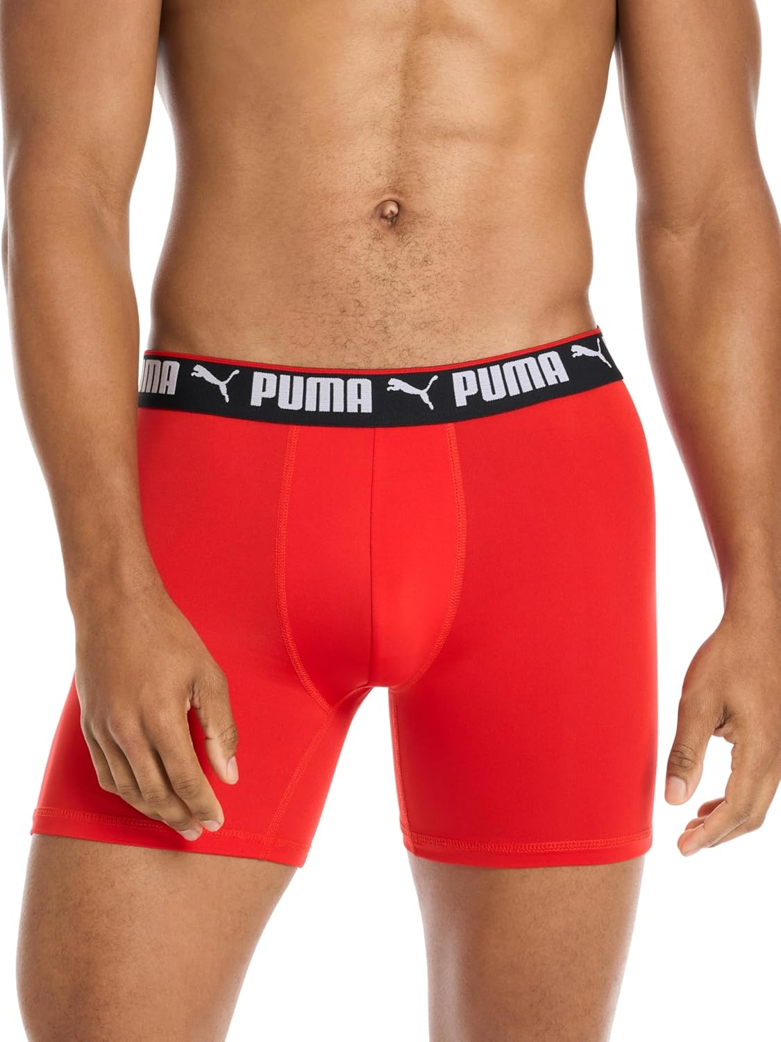 image:imagePUMA Mens 5 Pack Performance Boxer BriefsNavyRedBlack