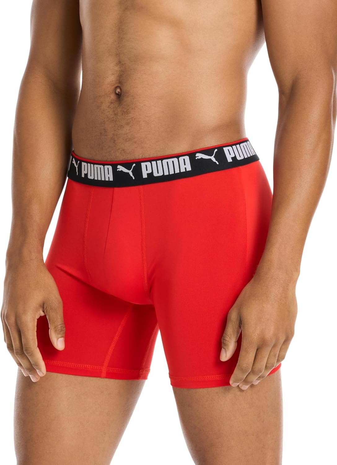 image:imagePUMA Mens 5 Pack Performance Boxer BriefsNavyRedBlack
