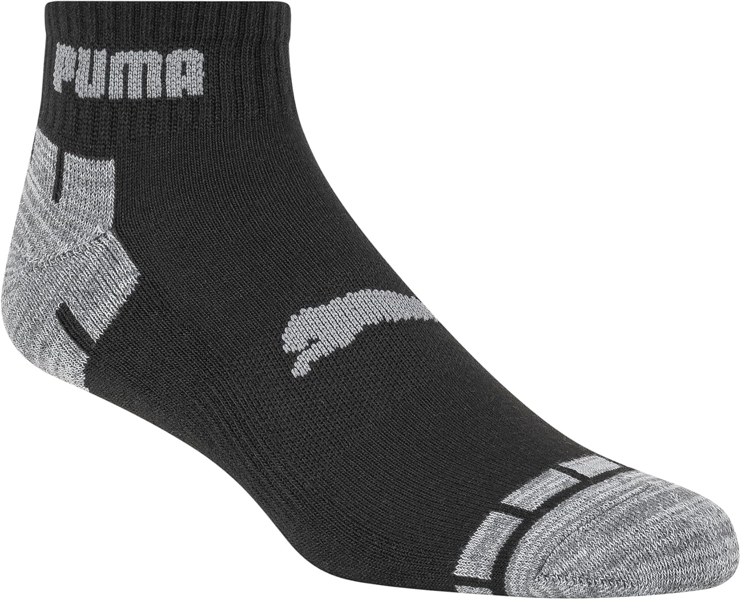 image:imagePUMA Mens 6 Pack Quarter Crew SocksWhiteBlackGrey