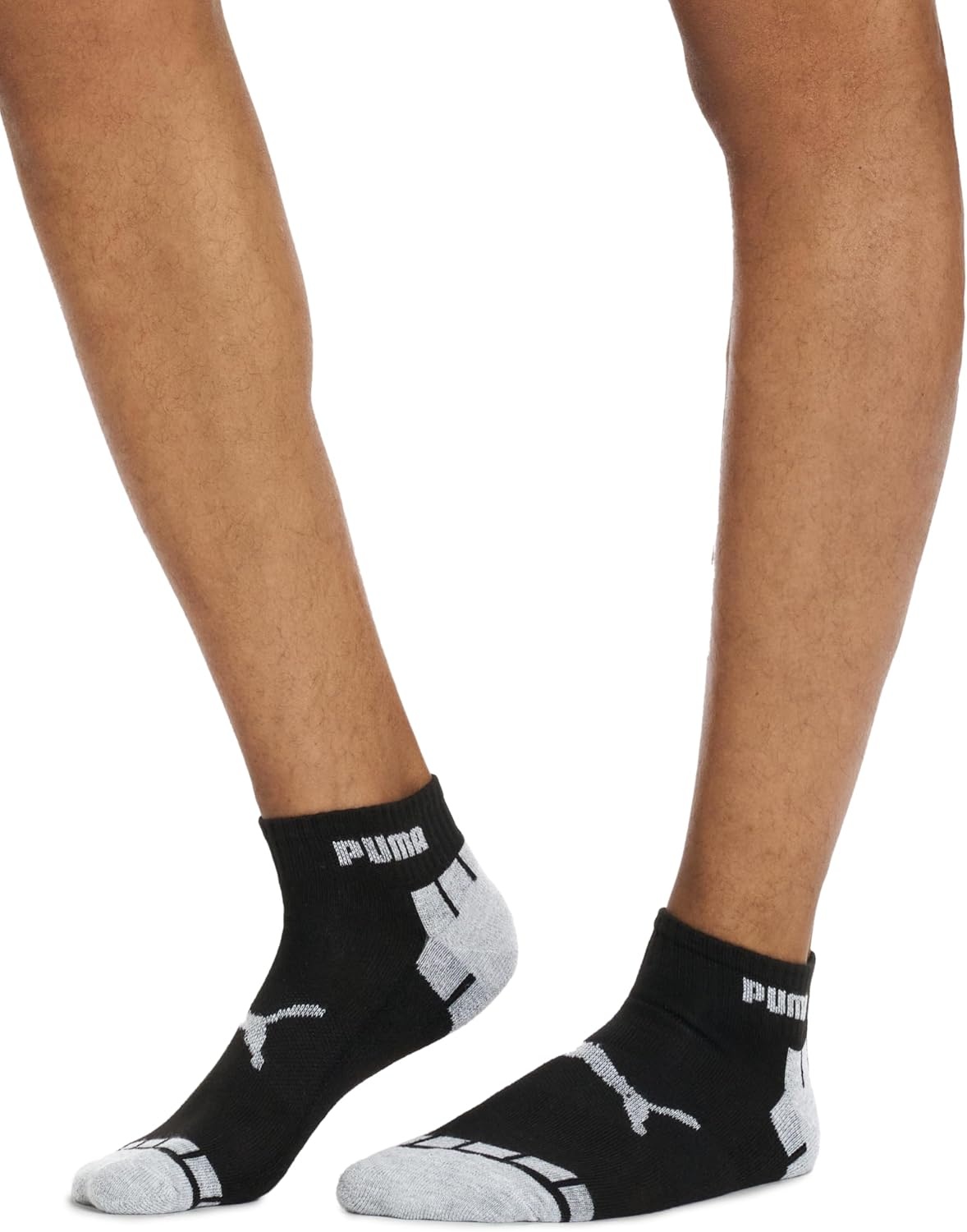 image:imagePUMA Mens 6 Pack Quarter Crew SocksWhiteBlackGrey