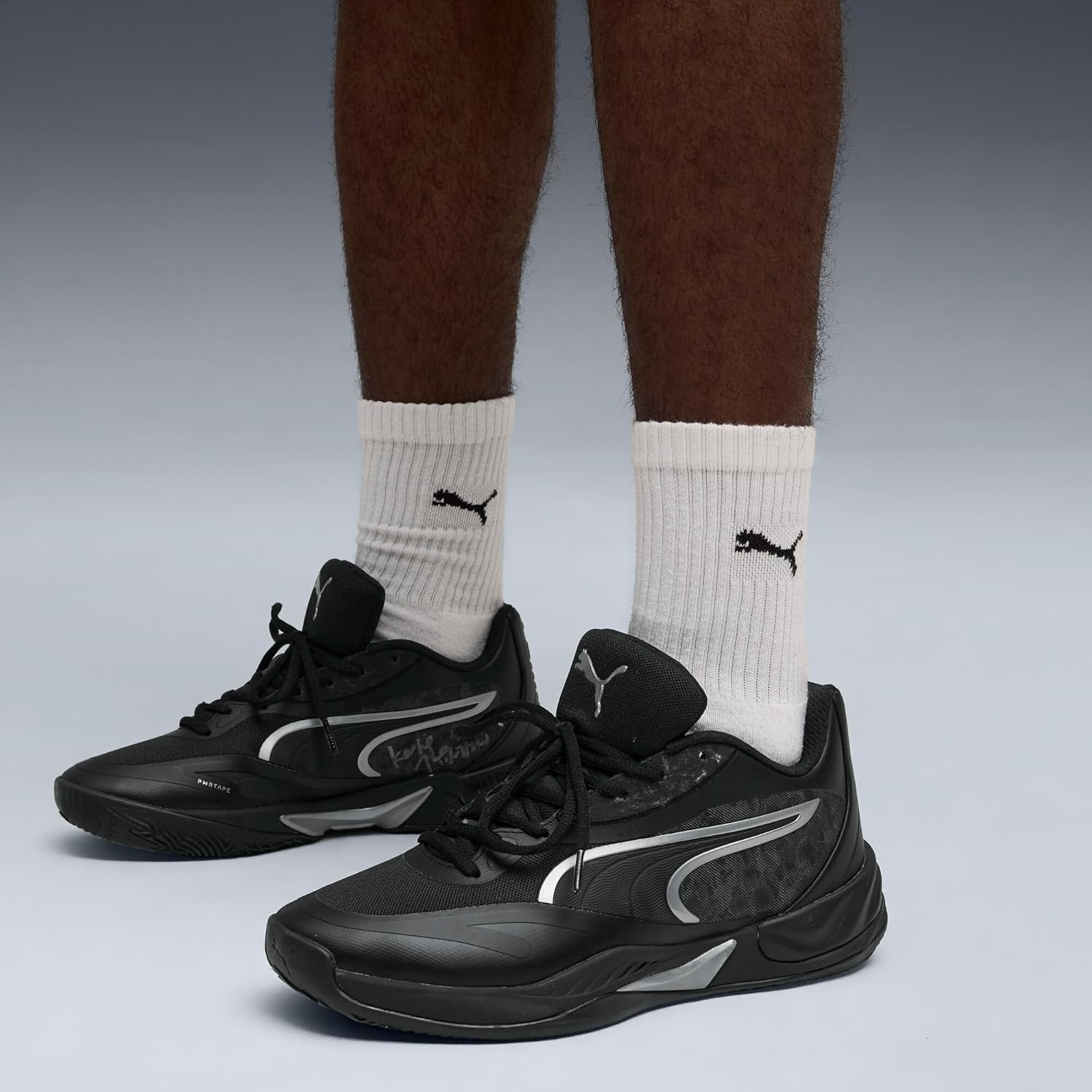 image:imagePUMA Mens Allpro Nitro Skybreak Basketball ShoesPuma Blackpuma Aged Silver