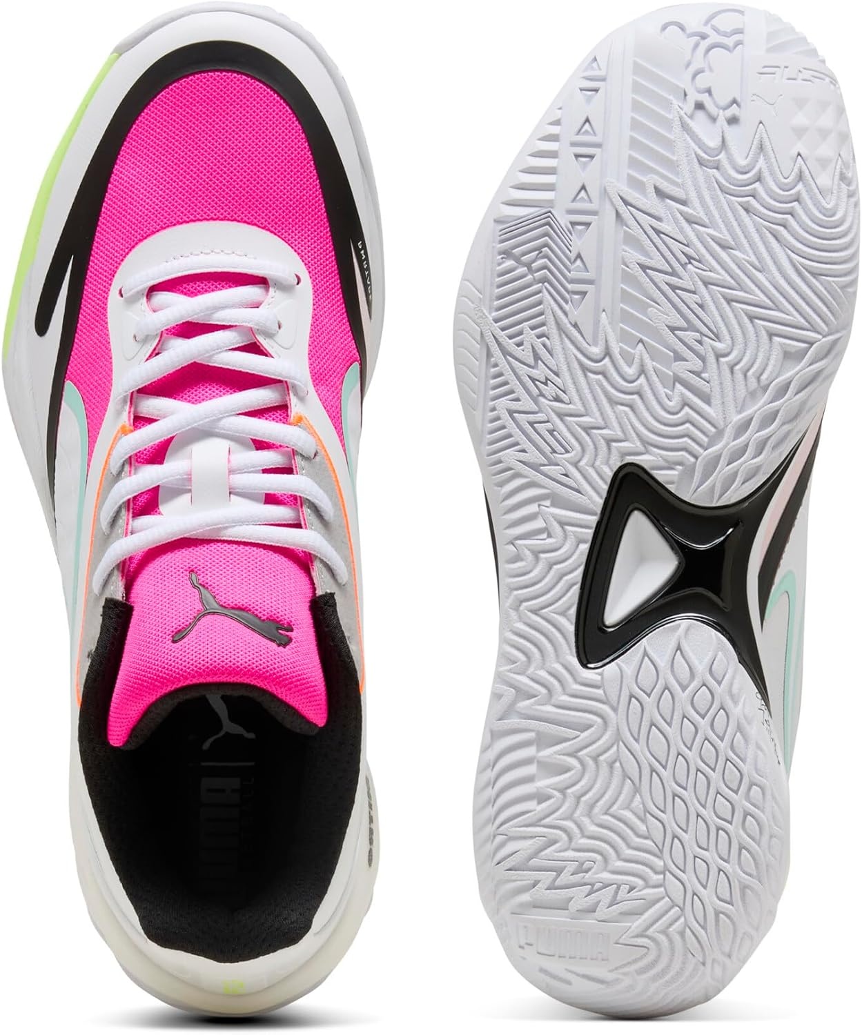 image:imagePUMA Mens Allpro Nitro Skybreak Basketball ShoesPuma Whitemint Meltfluro Pink Pes