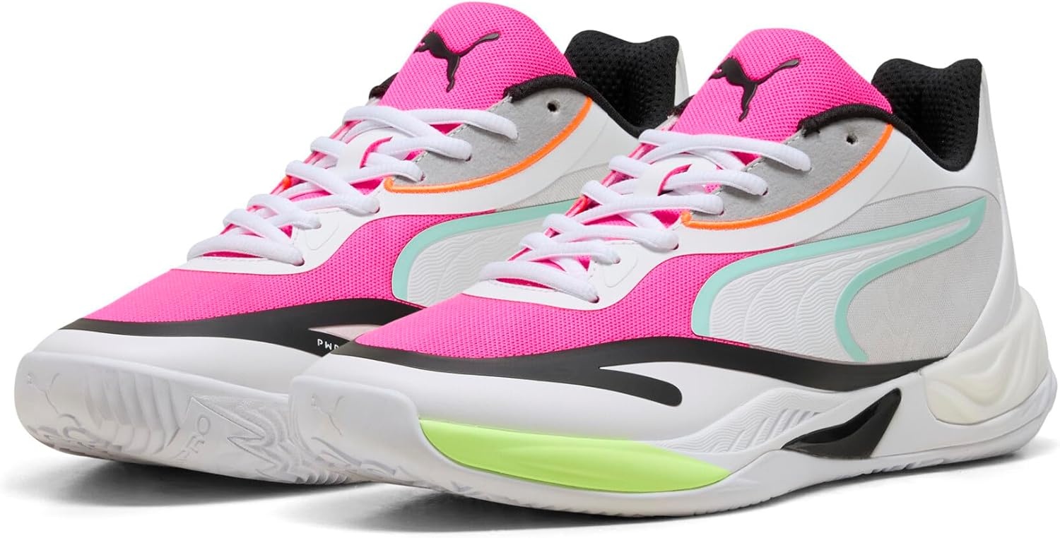 image:imagePUMA Mens Allpro Nitro Skybreak Basketball ShoesPuma Whitemint Meltfluro Pink Pes