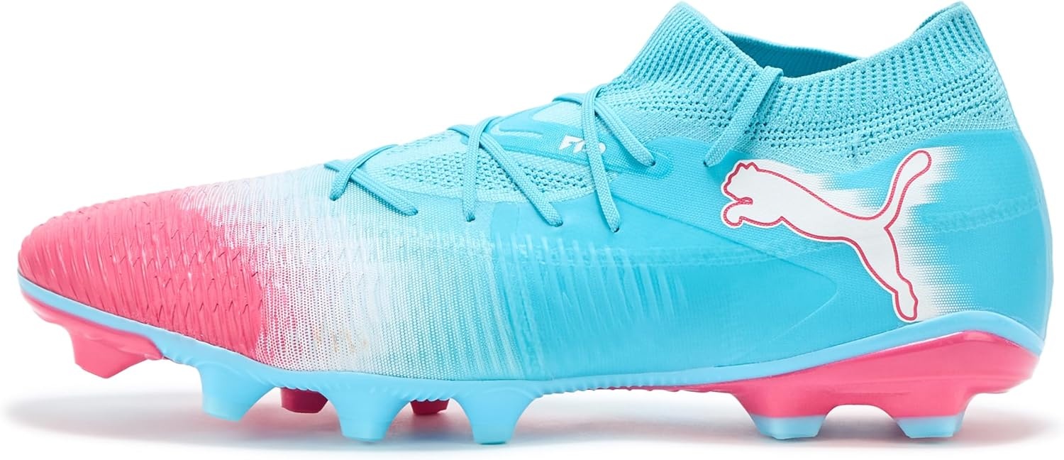 image:imagePUMA Mens Future 8 Match Firm GroundArtificial Ground Soccer Cleats WhiteHero Bluewhitesunset Pink Ah25