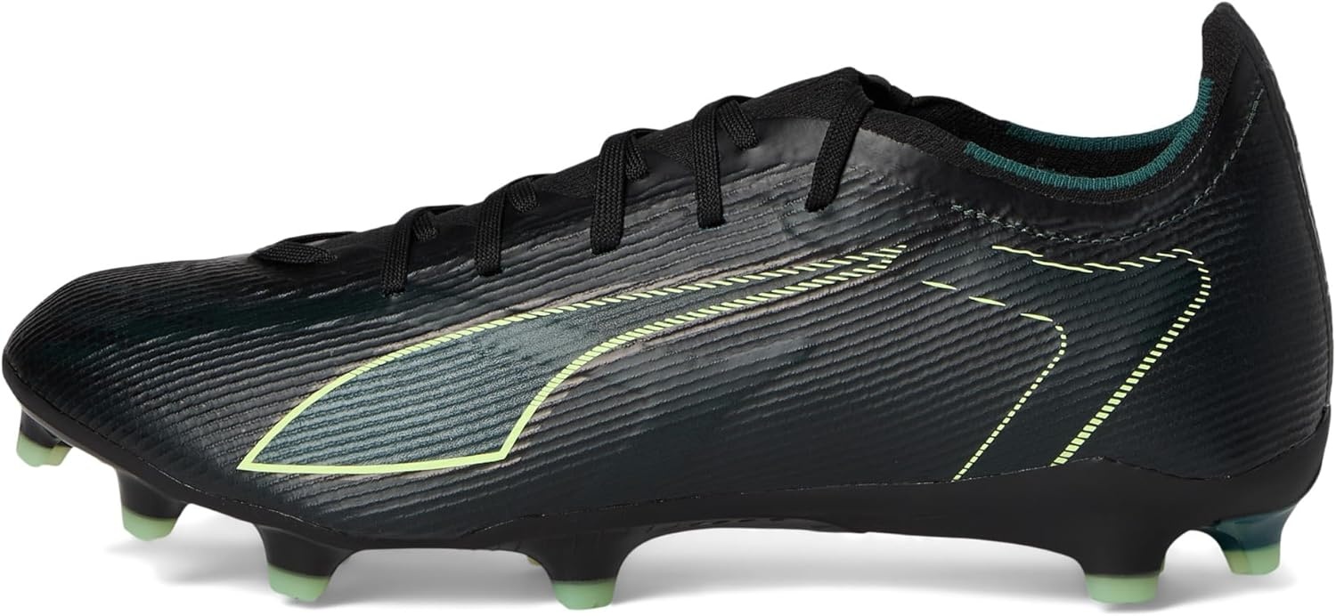 image:imagePUMA Mens Ultra 6 Match Firm GroundArtificial Ground Soccer CleatsBlackfizzy Lightgreen Terrain Ah25