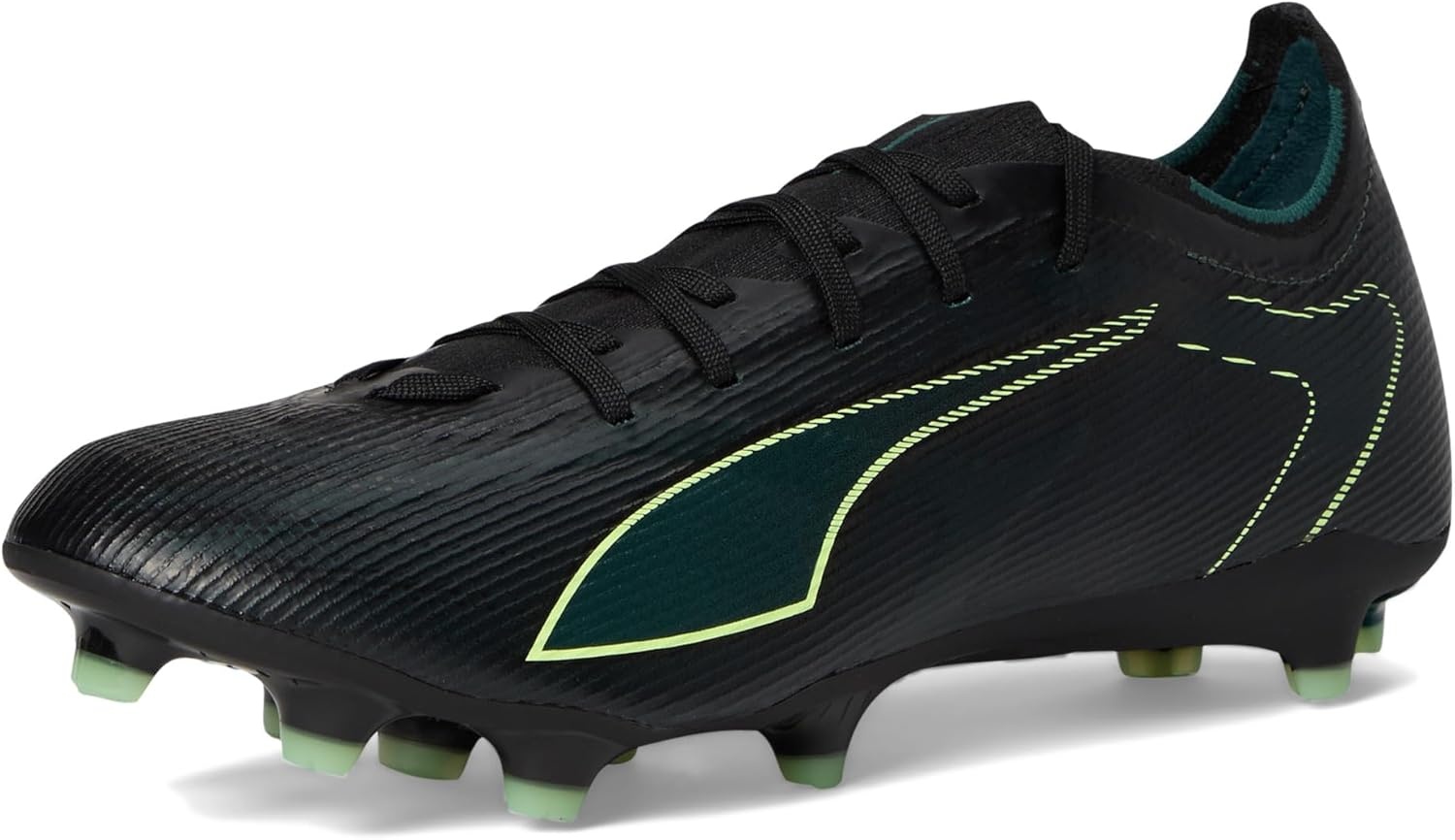 image:imagePUMA Mens Ultra 6 Match Firm GroundArtificial Ground Soccer CleatsBlackfizzy Lightgreen Terrain Ah25