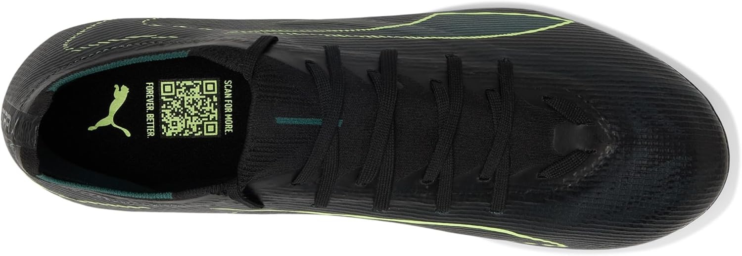 image:imagePUMA Mens Ultra 6 Match Firm GroundArtificial Ground Soccer CleatsBlackfizzy Lightgreen Terrain Ah25