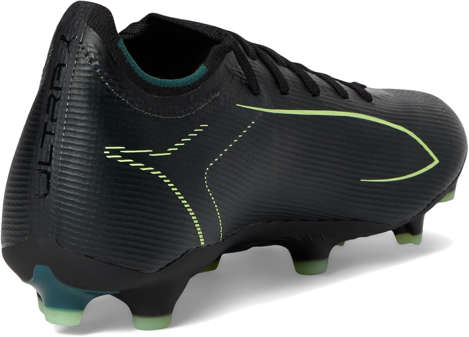 image:imagePUMA Mens Ultra 6 Match Firm GroundArtificial Ground Soccer CleatsBlackfizzy Lightgreen Terrain Ah25