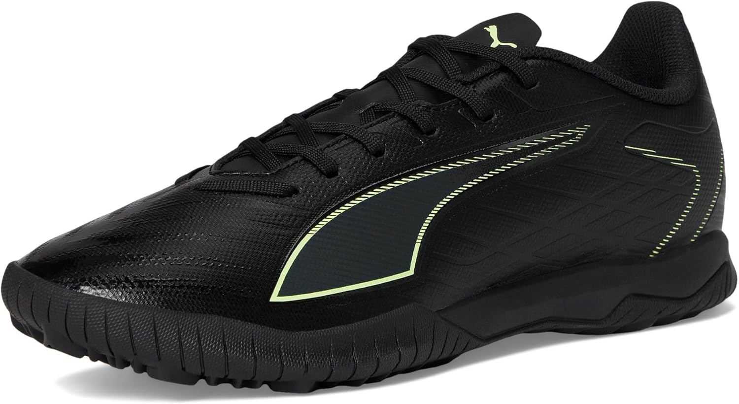 image:imagePUMA Mens Ultra Play Turf Trainer Soccer Cleats SneakerBlackfizzy Lightgreen Terrain Ah25