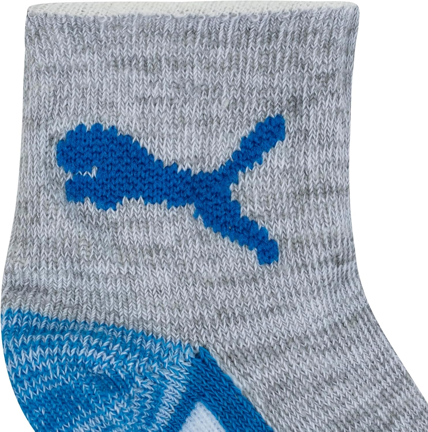 image:imagePUMA Unisex Baby 6pack Infant Anklet Socks Extra Cushion amp ComforttoeGreyBlue