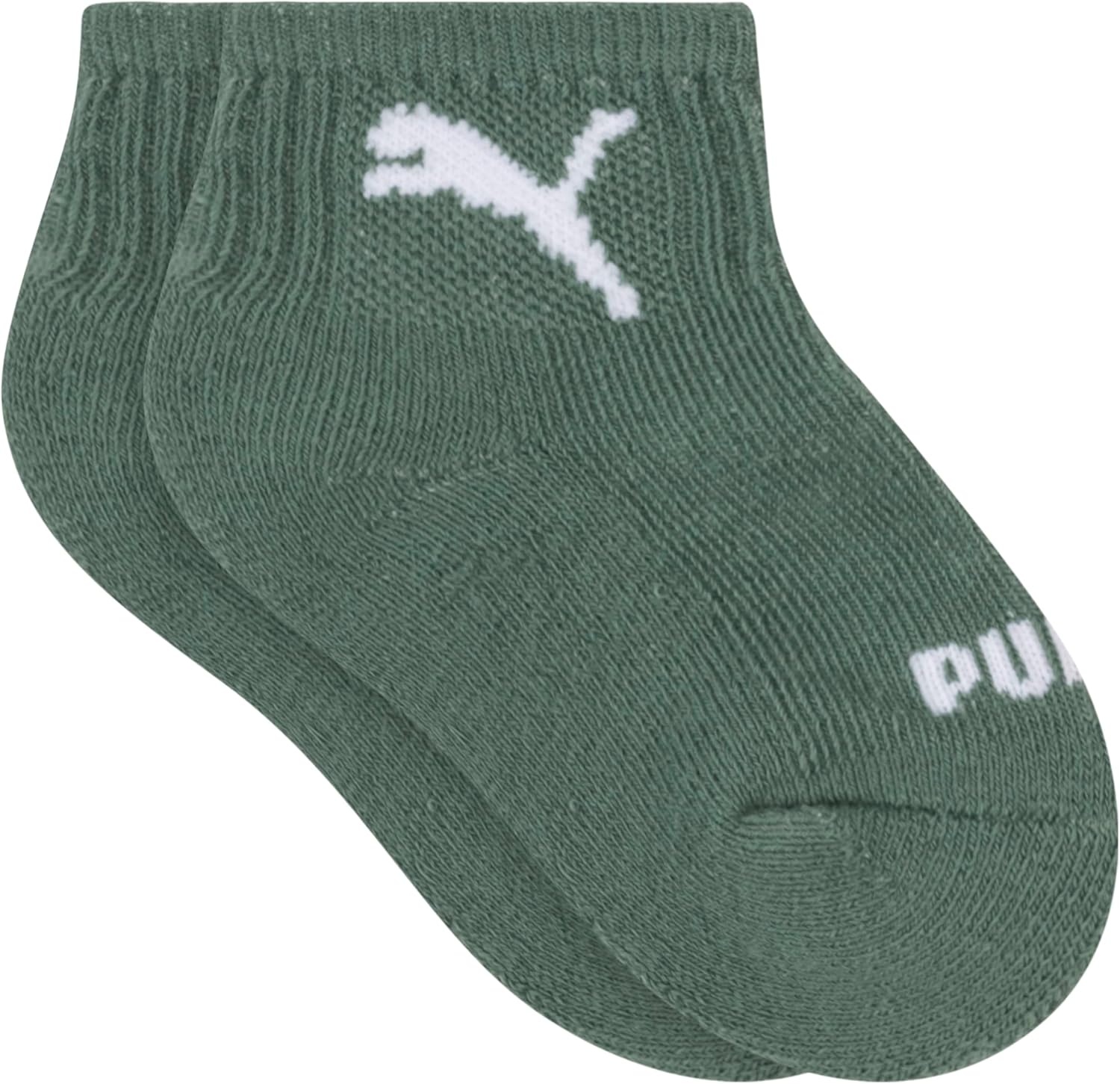image:imagePUMA Unisex Baby 6pack Infant Anklet Socks Extra Cushion amp ComforttoeWhiteGreen MoonOatmealNavy Heather