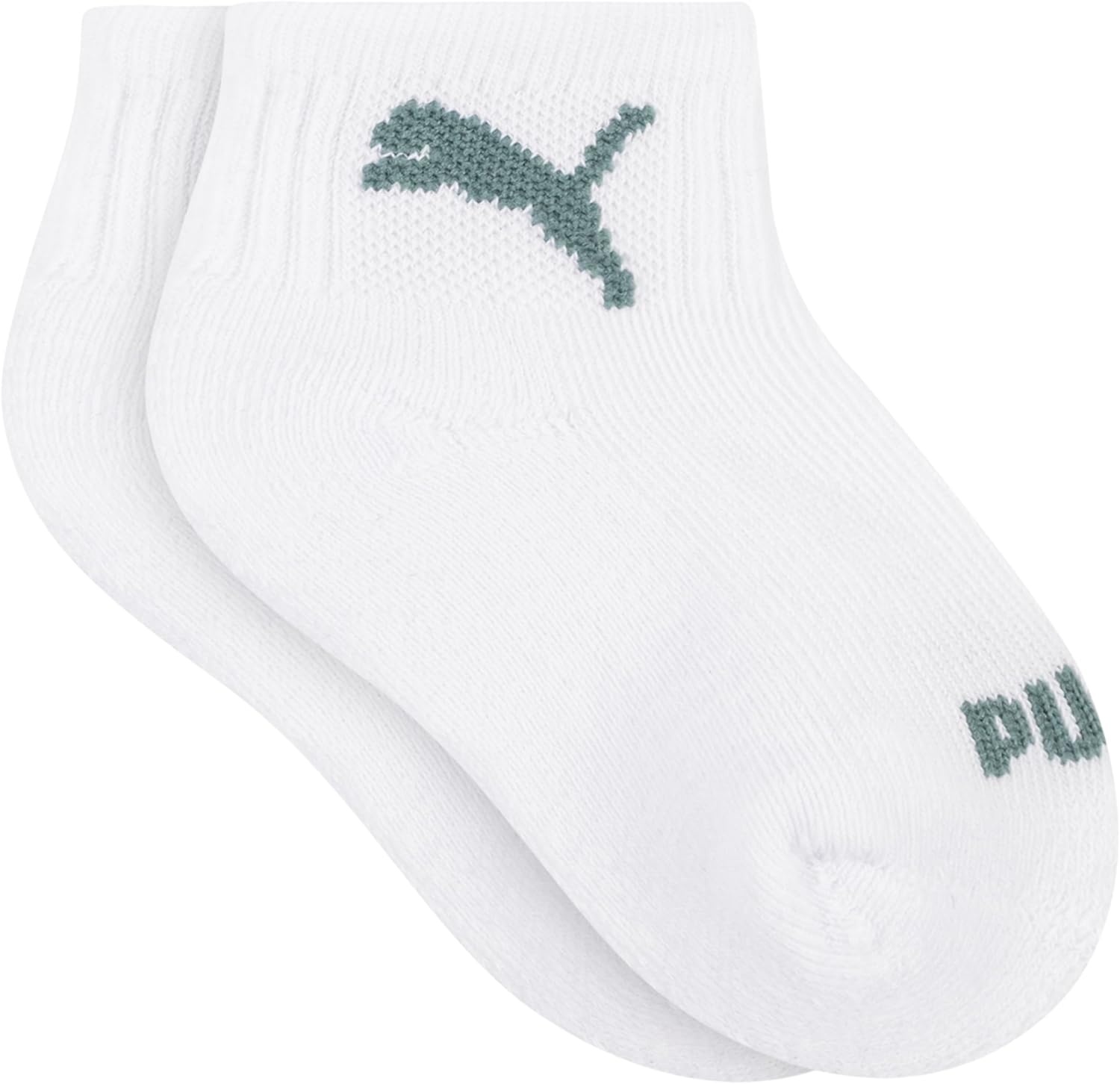 image:imagePUMA Unisex Baby 6pack Infant Anklet Socks Extra Cushion amp ComforttoeWhiteGreen MoonOatmealNavy Heather