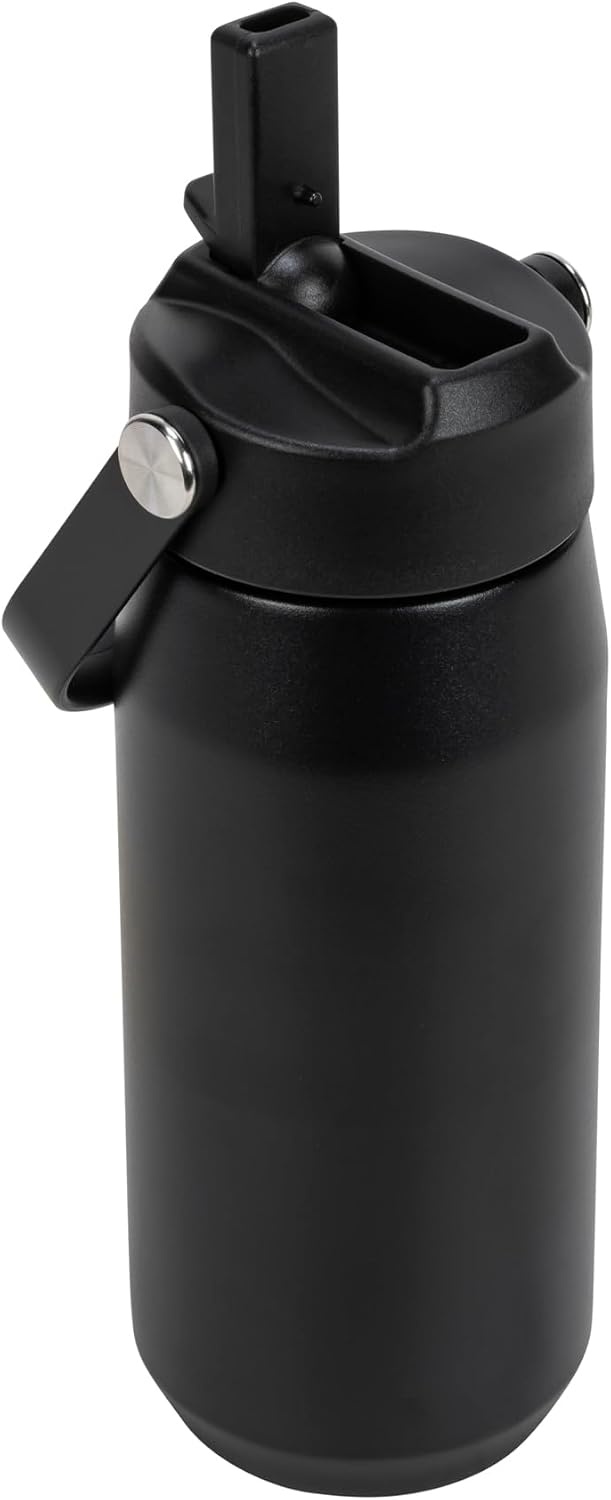 image:imagePUMA unisexadult 18oz Insulated Stainless Steel Water Bottle With Straw amp Carry HandleBlack
