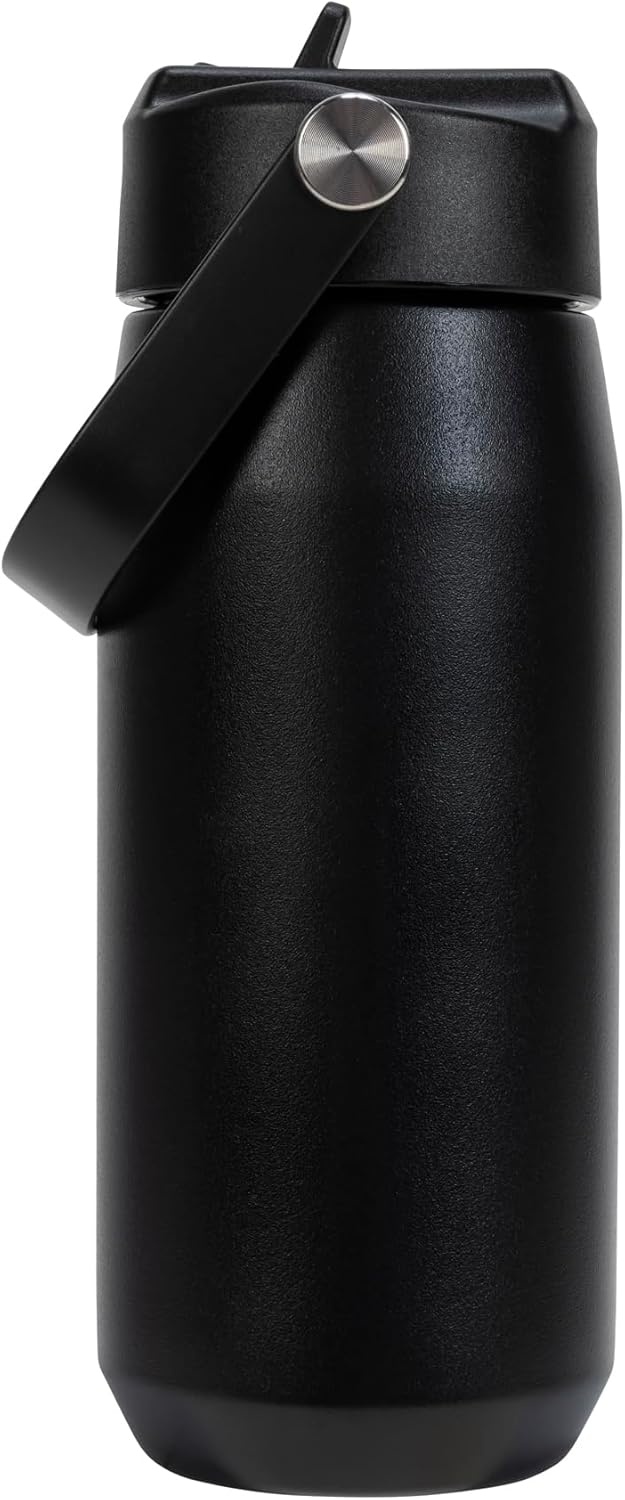 image:imagePUMA unisexadult 18oz Insulated Stainless Steel Water Bottle With Straw amp Carry HandleBlack