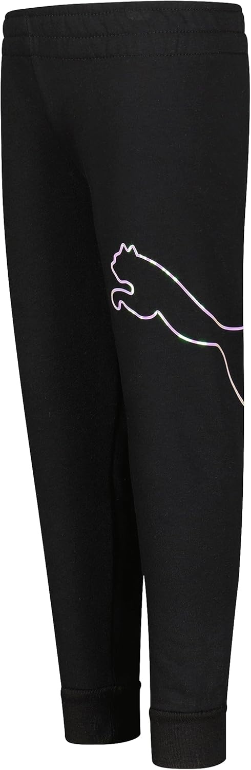 image:imagePuma Girls Core Logo Jogger Fleece Lined Elastic Waistband Pull on PantBlack