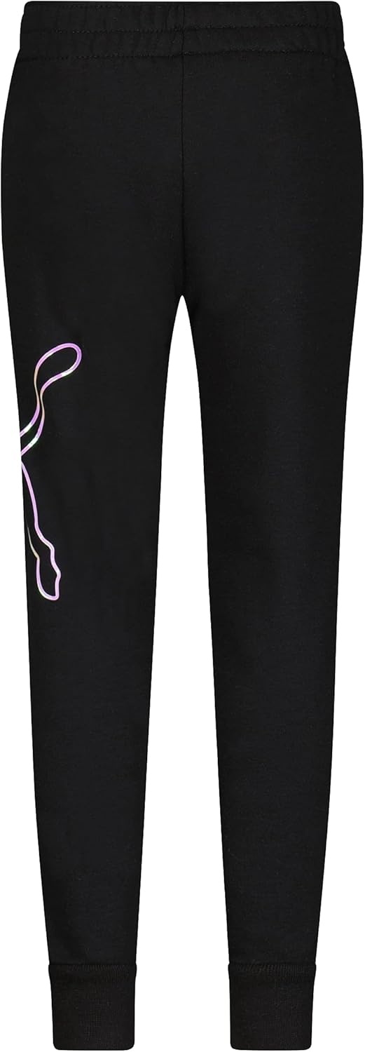 image:imagePuma Girls Core Logo Jogger Fleece Lined Elastic Waistband Pull on PantBlack