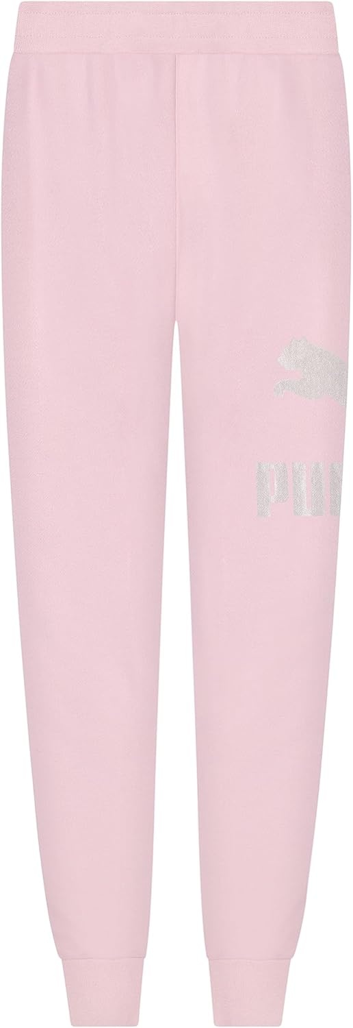 image:imagePuma Girls Core Logo Jogger Fleece Lined Elastic Waistband Pull on PantChalk Pink