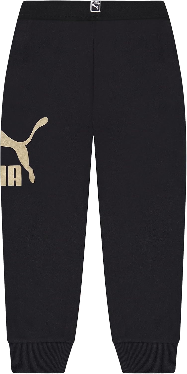 image:imagePuma Girls Core Logo Jogger Fleece Lined Elastic Waistband Pull on PantPuma Black