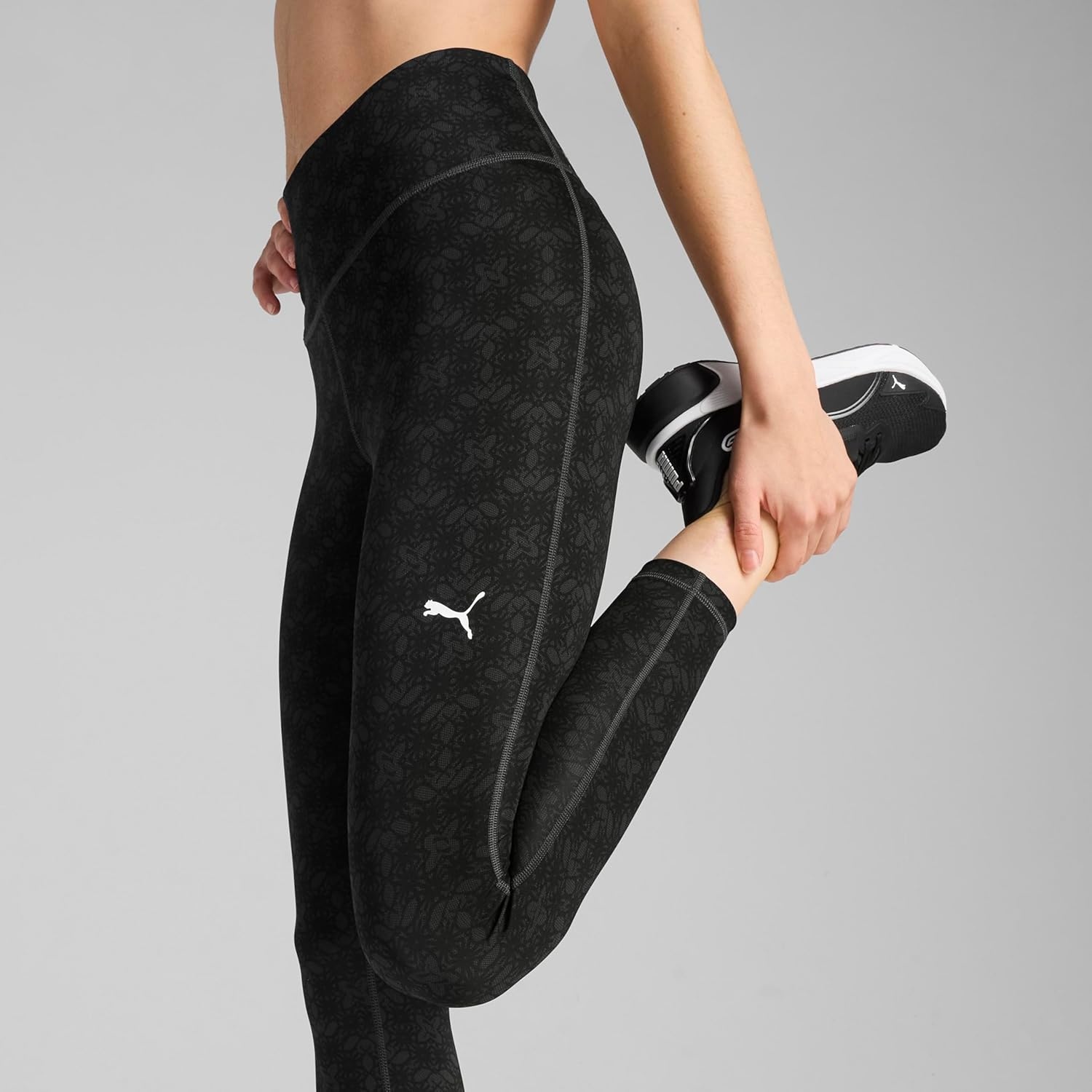 image:imagePuma Girls Core Logo Legging Elastic Waistband Soft amp ComfortablePuma Black Aw 048281 0001