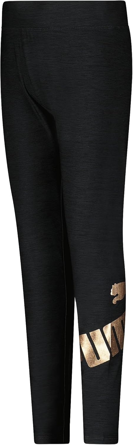 image:imagePuma Girls Core Logo Legging Elastic Waistband Soft amp ComfortablePuma BlackRose Gold