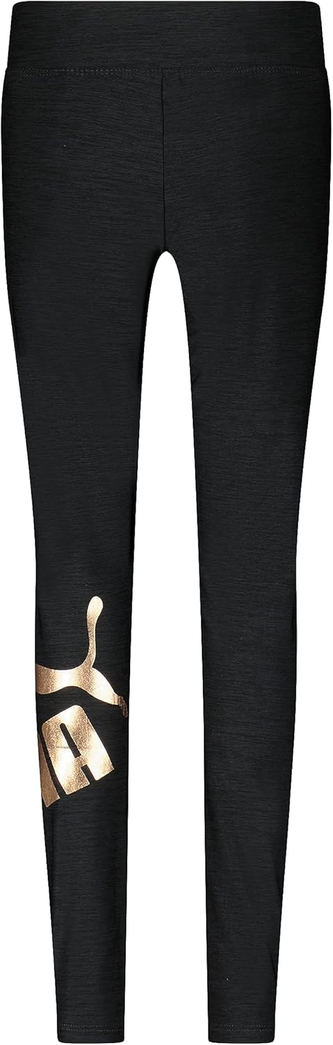 image:imagePuma Girls Core Logo Legging Elastic Waistband Soft amp ComfortablePuma BlackRose Gold