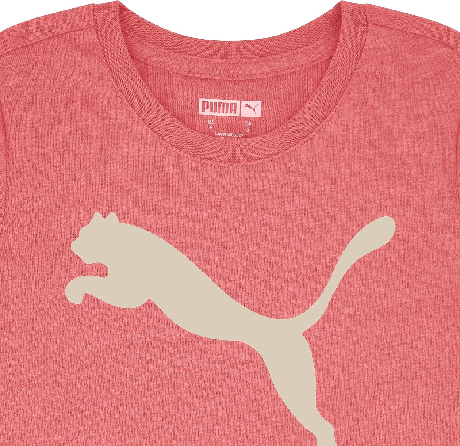 image:imagePuma Girls Core Logo Short Sleeve TShirt Crewneck Soft and LightweightIgnite Pink